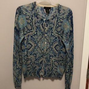 Button up light weight wool sweater